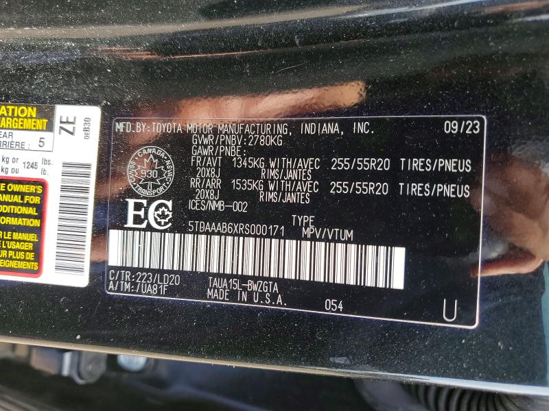 Продажа на аукционе авто 2024 Lexus Tx 350, vin: 5TDAAAB6XRS000171, номер лота: 49792586