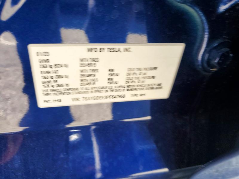 50214056 :رقم المزاد ، 7SAYGDEE3PF647968 vin ، 2023 Tesla Model Y مزاد بيع
