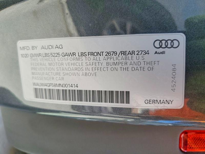 Продажа на аукционе авто 2021 Audi S5, vin: WAUW4GF58MN001414, номер лота: 49895176