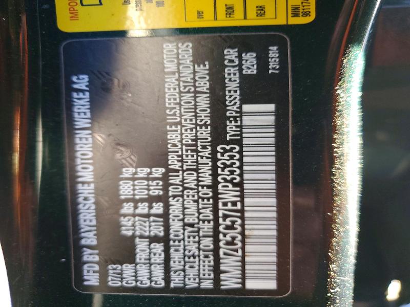Aukcja sprzedaży 2014 Mini Cooper, vin: WMWZC5C57EWP35353, numer aukcji: 49625376