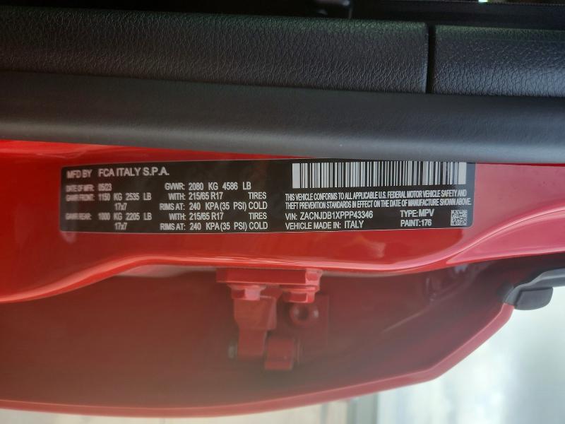 Aukcja sprzedaży 2023 Jeep Renegade, vin: ZACNJDB1XPPP43346, numer aukcji: 49961046