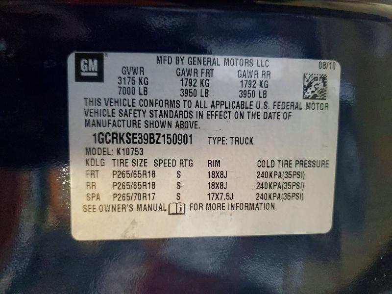 Aukcja sprzedaży 2011 Chevrolet Silverado, vin: 1GCRKSE39BZ150901, numer aukcji: 48181146
