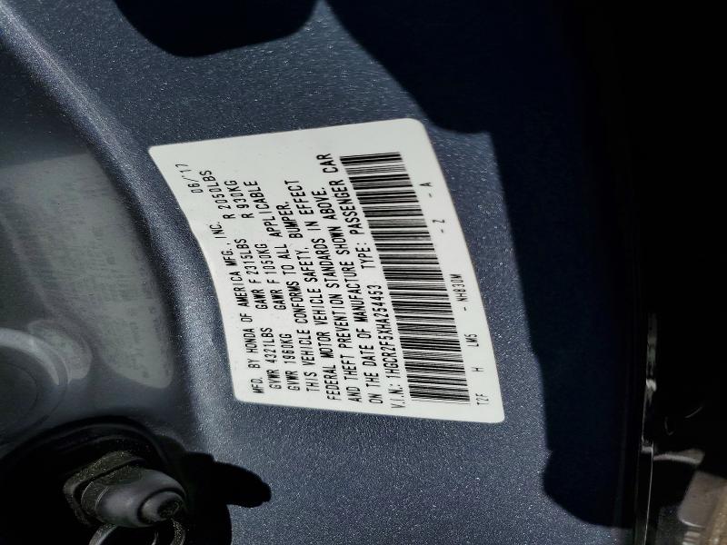 Aukcja sprzedaży 2017 Honda Accord, vin: 1HGCR2F5XHA254453, numer aukcji: 49104096