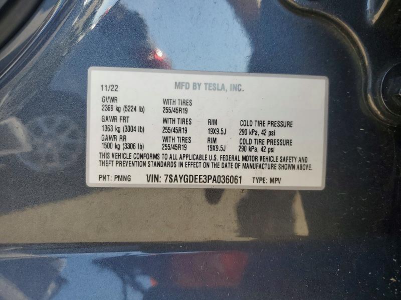 Продажа на аукционе авто 2023 Tesla Model Y, vin: 7SAYGDEE3PA036061, номер лота: 49646976
