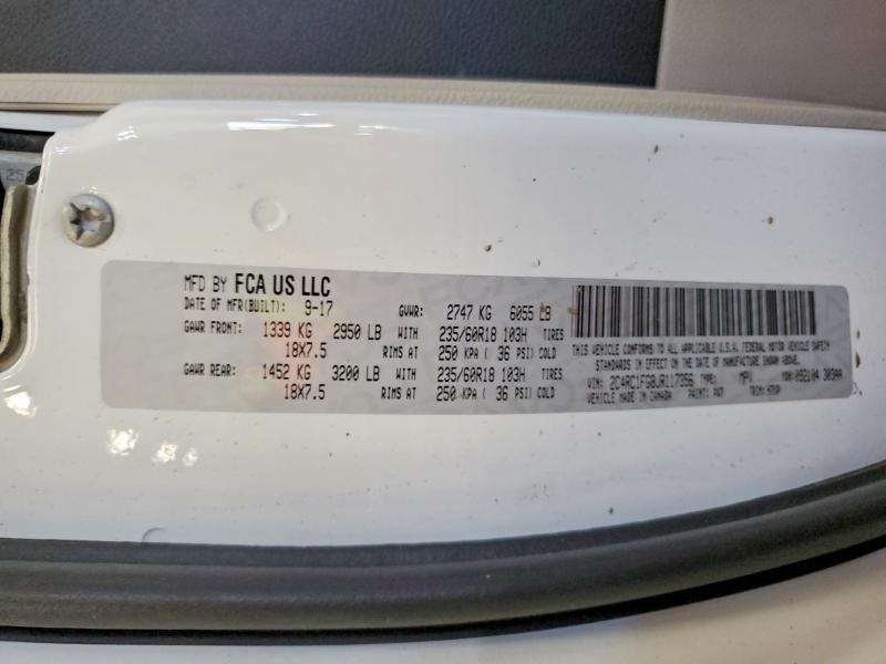 2018 Chrysler Pacifica მანქანა იყიდება აუქციონზე, vin: 2C4RC1FG8JR117356, აუქციონის ნომერი: 50996806
