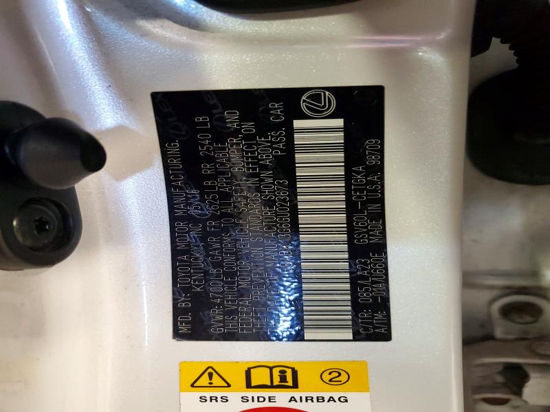 2016 Lexus Es მანქანა იყიდება აუქციონზე, vin: 58ABK1GG6GU023673, აუქციონის ნომერი: 49319386