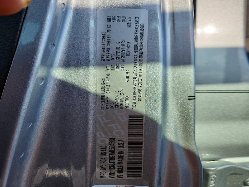 Продажа на аукционе авто 2021 Jeep Gladiator, vin: 1C6JJTBG7ML534508, номер лота: 49999946