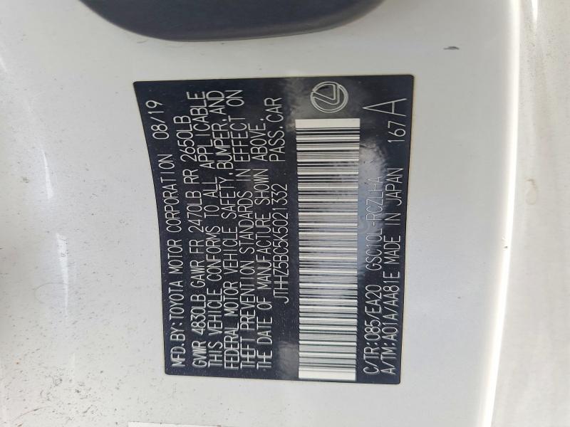 Продажа на аукционе авто 2019 Lexus Rc 350, vin: JTHHZ5BC5K5021332, номер лота: 46982566