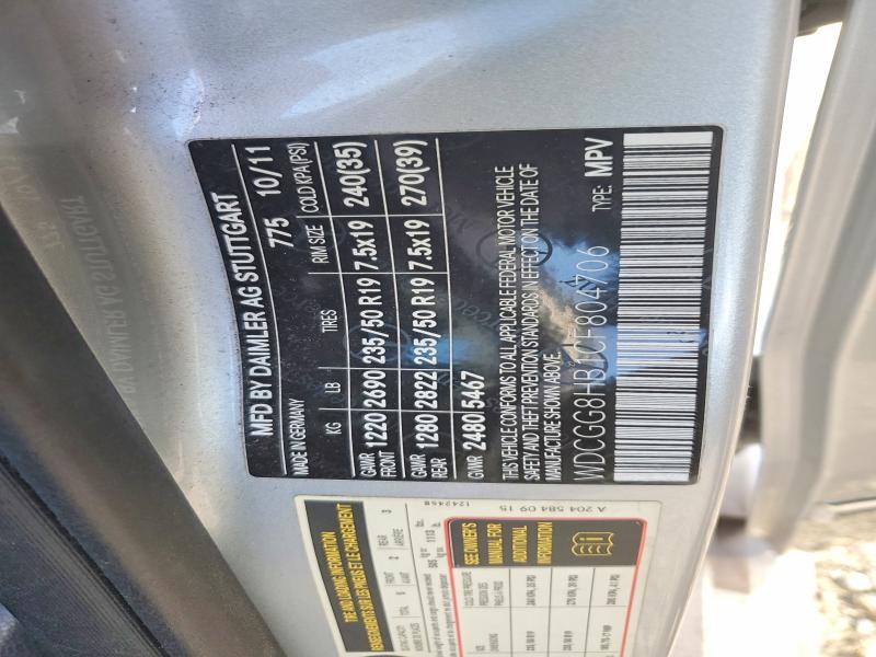 50807476 :رقم المزاد ، WDCGG8HB1CF804706 vin ، 2012 Mercedes-benz Glk مزاد بيع