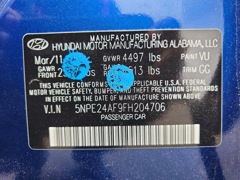 Aukcja sprzedaży 2015 Hyundai Sonata, vin: 5NPE24AF9FH204706, numer aukcji: 50617076
