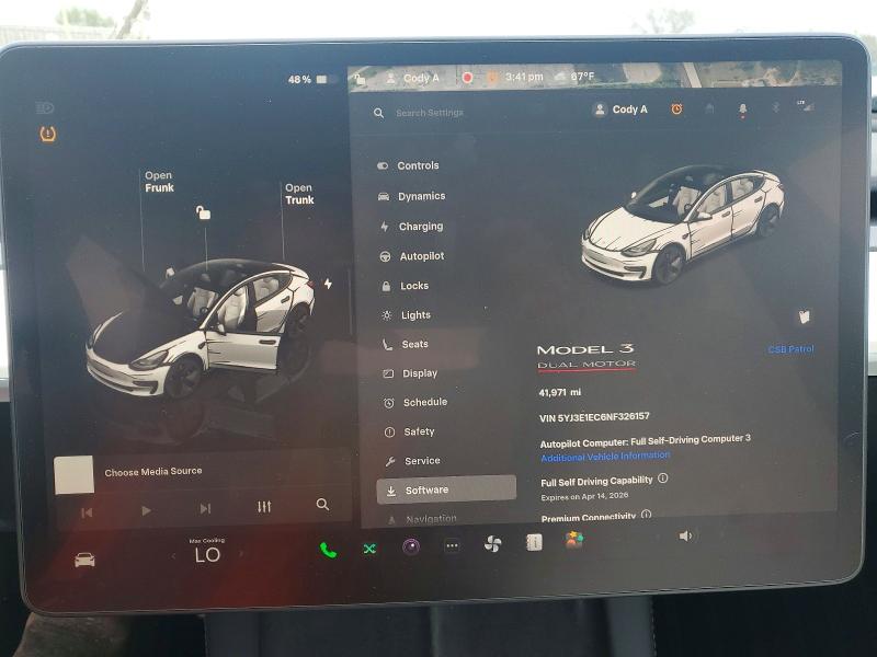 Aukcja sprzedaży 2022 Tesla Model 3, vin: 5YJ3E1EC6NF326157, numer aukcji: 47367016