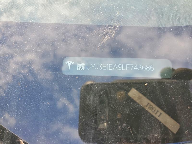 Aukcja sprzedaży 2020 Tesla Model 3, vin: 5YJ3E1EA9LF743686, numer aukcji: 48698176