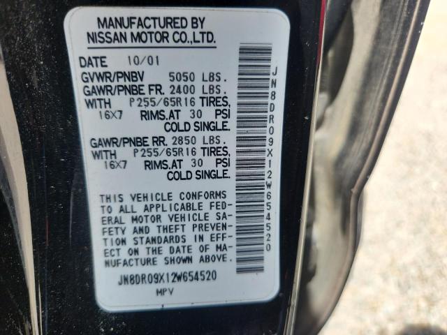 Auction sale of the 2002 Nissan Path Finde, vin: JN8DR09X12W654520, lot number: 49802256