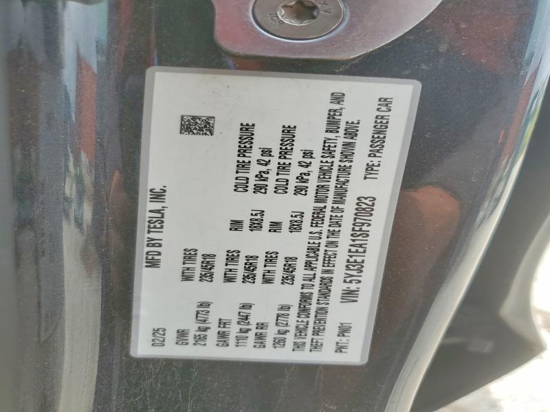 Aukcja sprzedaży 2025 Tesla Model 3, vin: 5YJ3E1EA1SF970823, numer aukcji: 49081336