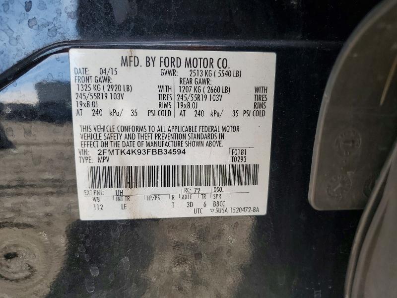 Продажа на аукционе авто 2015 Ford Edge, vin: 2FMTK4K93FBB34594, номер лота: 49496826