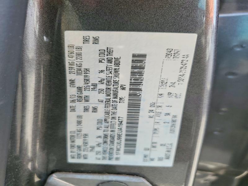 Продажа на аукционе авто 2014 Ford Escape, vin: 1FMCU0J99EUA19477, номер лота: 48934476