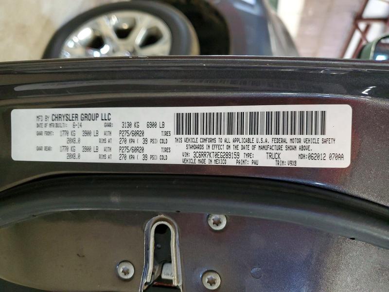 51582966 :رقم المزاد ، 3C6RR7KT0EG289159 vin ، 2014 Ram 1500 مزاد بيع