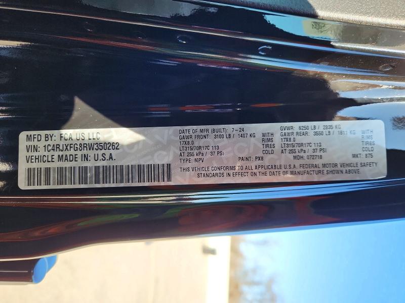 Продаж на аукціоні авто 2024 Jeep Wrangler, vin: 1C4RJXFG8RW350262, номер лоту: 49106626