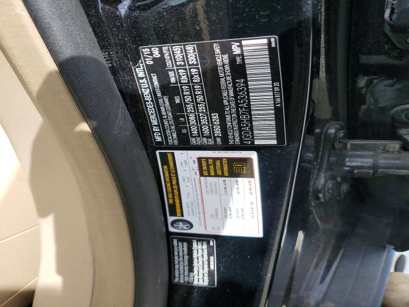 Aukcja sprzedaży 2015 Mercedes-benz Ml, vin: 4JGDA5HB7FA536394, numer aukcji: 51765466