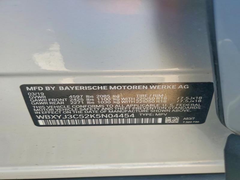 Продаж на аукціоні авто 2019 Bmw X2, vin: WBXYJ3C52K5N04454, номер лоту: 49269966