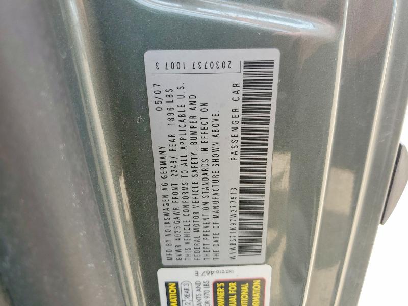 Продаж на аукціоні авто 2007 Volkswagen Rabbit, vin: WVWBS71K97W277913, номер лоту: 49934786