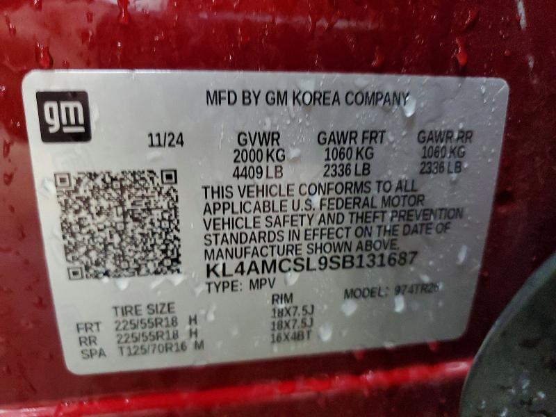 2025 Buick Encore Gx მანქანა იყიდება აუქციონზე, vin: KL4AMCSL9SB131687, აუქციონის ნომერი: 49137106