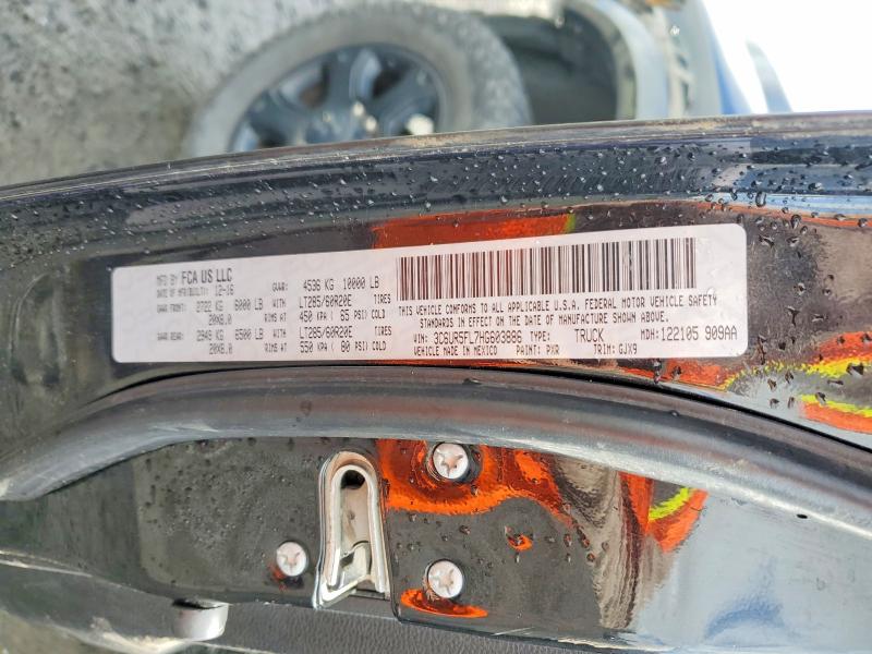 2017 Ram 2500 მანქანა იყიდება აუქციონზე, vin: 3C6UR5FL7HG603886, აუქციონის ნომერი: 47925676