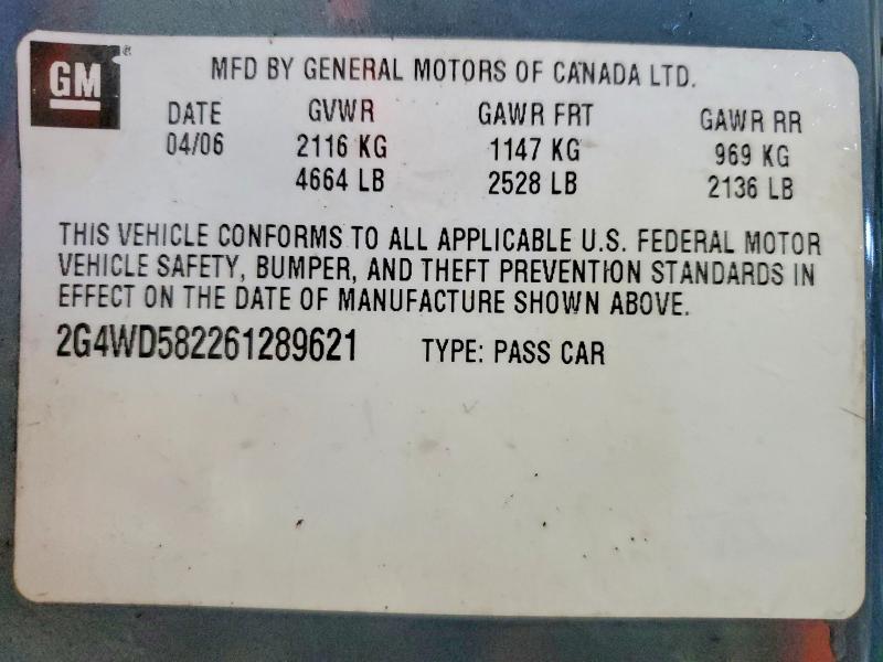 Продажа на аукционе авто 2006 Buick Lacrosse, vin: 2G4WD582261289621, номер лота: 48827206