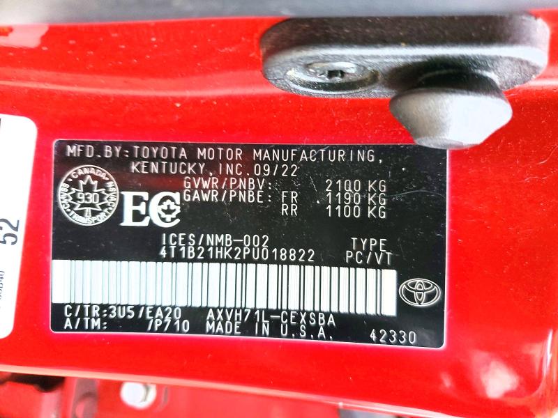 Aukcja sprzedaży 2023 Toyota Camry, vin: 4T1B21HK2PU018822, numer aukcji: 47090846