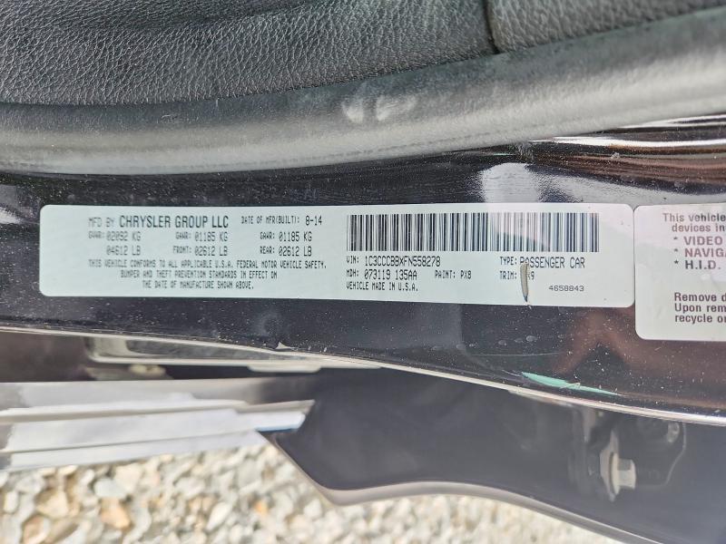 Aukcja sprzedaży 2015 Chrysler 200, vin: 1C3CCCBBXFN558278, numer aukcji: 49215076