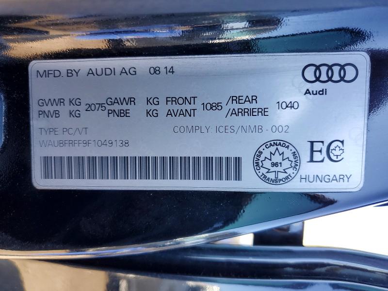 Aukcja sprzedaży 2015 Audi A3, vin: WAUBFRFF9F1049138, numer aukcji: 50919546