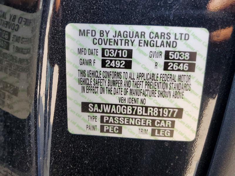 Продажа на аукционе авто 2011 Jaguar Xf, vin: SAJWA0GB7BLR81977, номер лота: 51657246
