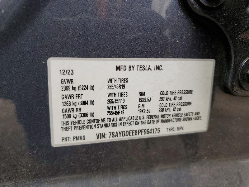 Продажа на аукционе авто 2023 Tesla Model Y, vin: 7SAYGDEE8PF964175, номер лота: 51131636
