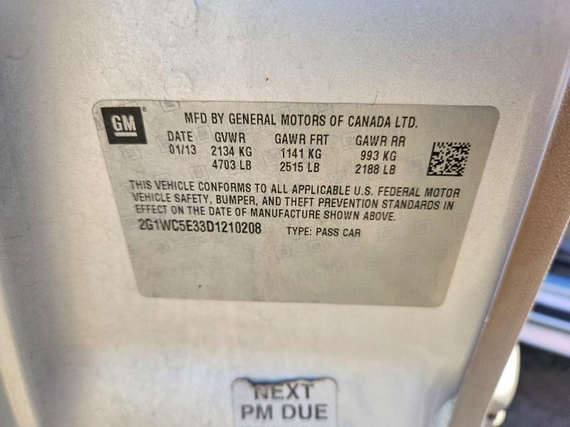 2013 Chevrolet Impala მანქანა იყიდება აუქციონზე, vin: 2G1WC5E33D1210208, აუქციონის ნომერი: 48812636