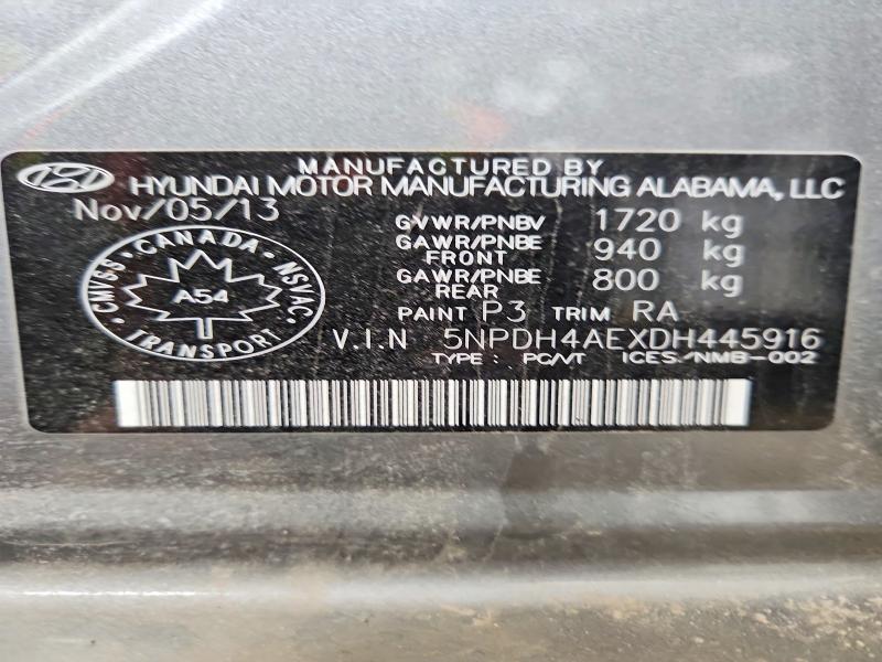 Aukcja sprzedaży 2013 Hyundai Elantra, vin: 5NPDH4AEXDH445916, numer aukcji: 47876176