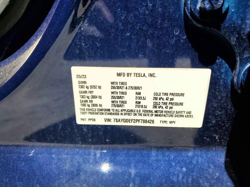 Продажа на аукционе авто 2023 Tesla Model Y, vin: 7SAYGDEF2PF788426, номер лота: 49822076