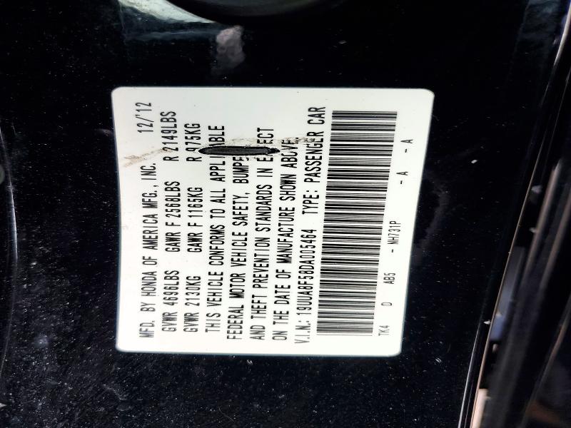 47445746 :رقم المزاد ، 19UUA8F58DA005464 vin ، 2013 Acura Tl مزاد بيع