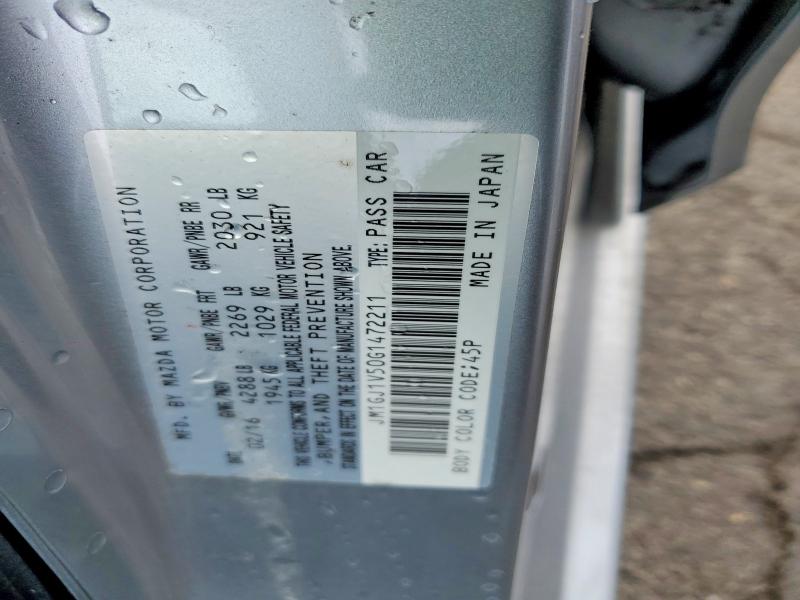 49395446 :رقم المزاد ، JM1GJ1V50G1472211 vin ، 2016 Mazda 6 مزاد بيع