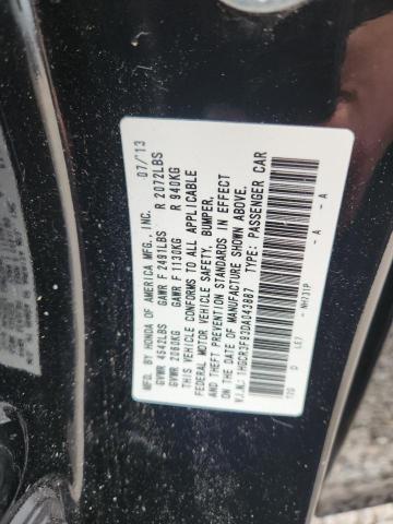2013 Honda Accord მანქანა იყიდება აუქციონზე, vin: 1HGCR3F93DA043887, აუქციონის ნომერი: 51860696