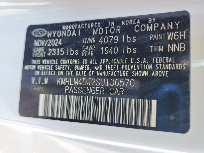 Aukcja sprzedaży 2025 Hyundai Elantra Hybrid, vin: KMHLM4DJ2SU136570, numer aukcji: 49138366