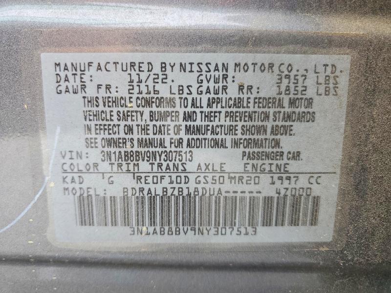 Aukcja sprzedaży 2022 Nissan Sentra, vin: 3N1AB8BV9NY307513, numer aukcji: 51012846