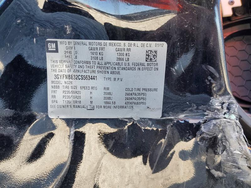 2012 Cadillac Srx მანქანა იყიდება აუქციონზე, vin: 3GYFNBE32CS563441, აუქციონის ნომერი: 51106366