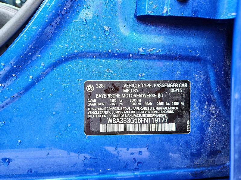 Продаж на аукціоні авто 2015 Bmw 328, vin: WBA3B3G56FNT19177, номер лоту: 51655126