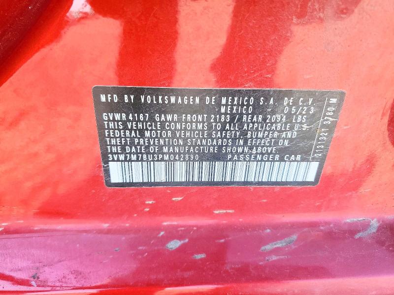 Продажа на аукционе авто 2023 Volkswagen Jetta, vin: 3VW7M7BU3PM042890, номер лота: 48809526