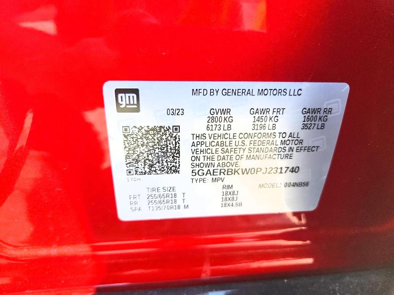 Продаж на аукціоні авто 2023 Buick Enclave, vin: 5GAERBKW0PJ231740, номер лоту: 51327226