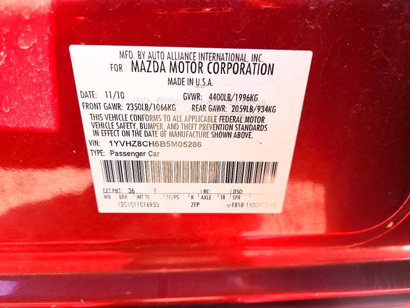 Продаж на аукціоні авто 2011 Mazda 6, vin: 1YVHZ8CH6B5M05286, номер лоту: 50839676