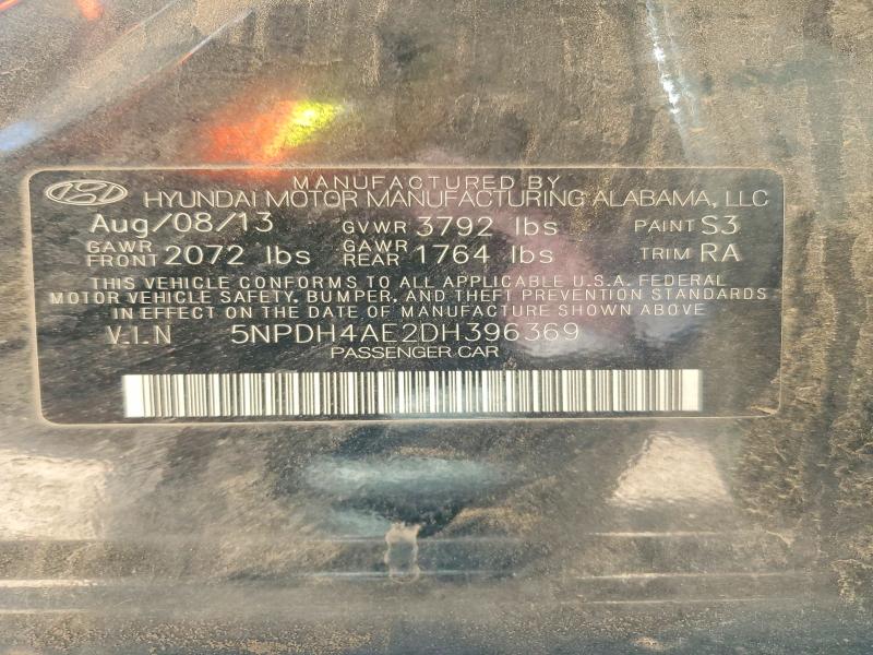Продаж на аукціоні авто 2013 Hyundai Elantra, vin: 5NPDH4AE2DH396369, номер лоту: 49450446