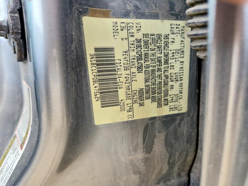 48573896 :رقم المزاد ، 3N1BC1CP0BL475624 vin ، 2011 Nissan Versa مزاد بيع