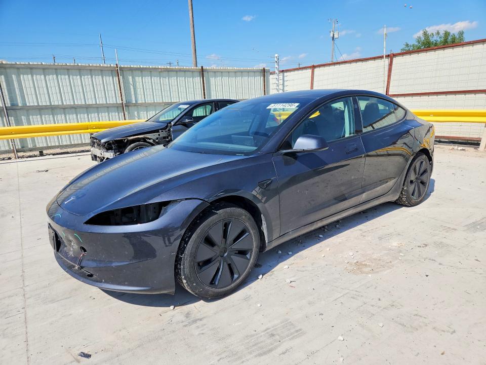 2025 Tesla Model 3 მანქანა იყიდება აუქციონზე, vin: 5YJ3E1EA2SF971186, აუქციონის ნომერი: 51114296
