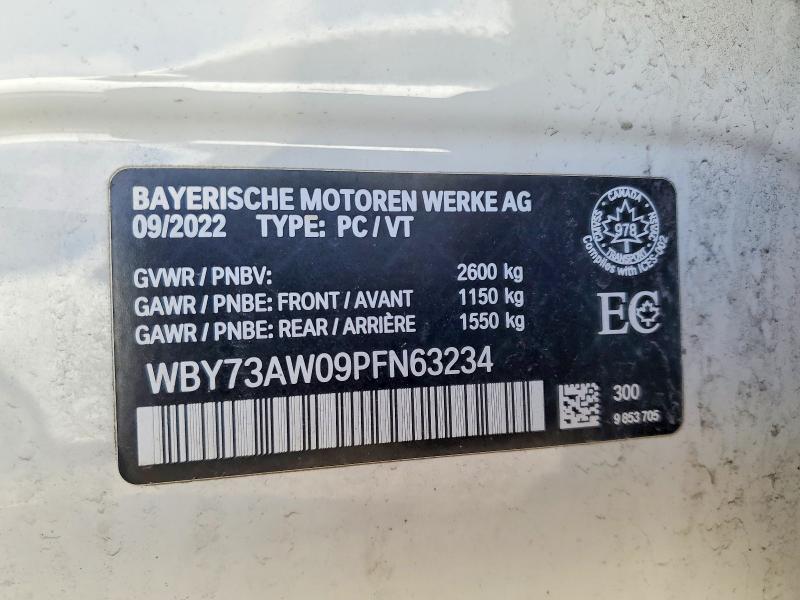 Aukcja sprzedaży 2023 Bmw I4, vin: WBY73AW09PFN63234, numer aukcji: 50135786